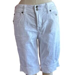 Womens Shorts Size 10 White Bermuda Casual Resort Wear